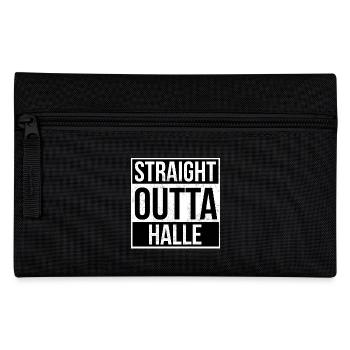 Straight outta hall - Pencil Case - black - Front