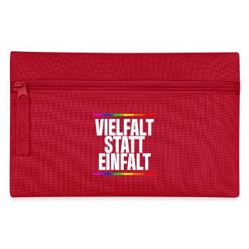VIELFALT STATT EINFALT - Federtasche - Rot - Vorne
