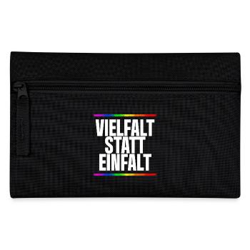 VIELFALT STATT EINFALT - Federtasche - Schwarz - Vorne