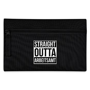 Straight Outta Arbeitsamt - Federtasche - Schwarz - Vorne