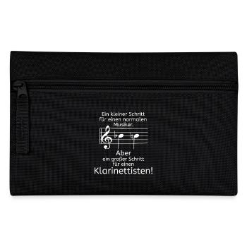 Klarinettist grosser Schritt - Federtasche - Schwarz - Vorne