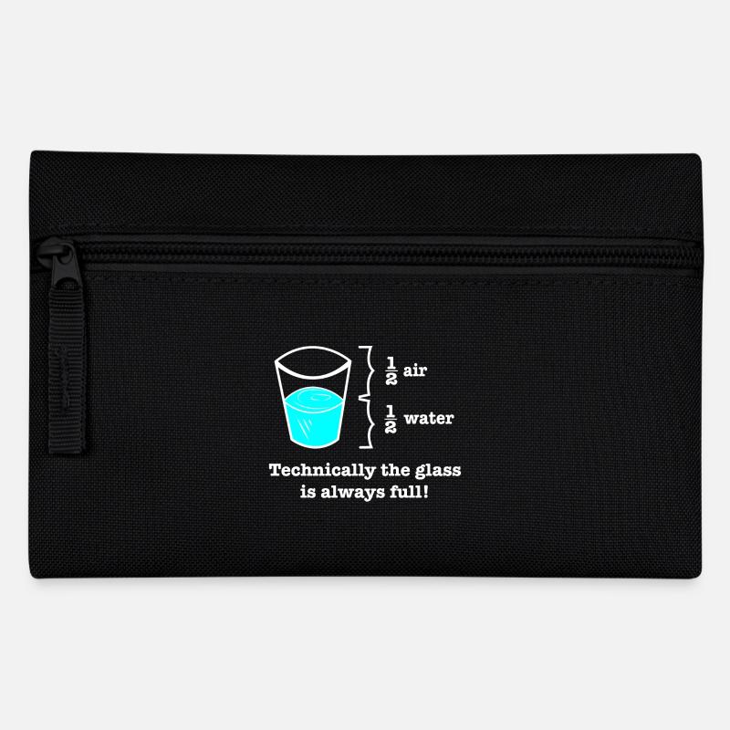 Glas ist voll geschenk Physik Geek - Federtasche - Schwarz