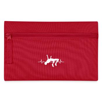 hochsprung herzschlag geschenk athlet leichtathlet - Federtasche - Rot - Vorne