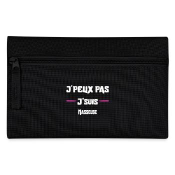J'peux pas Masseuse cadeau noël - Trousse - noir - Devant