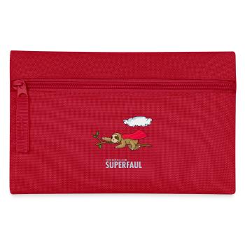 Faultier Chiller Sloth Faulenzer Faulpelz - Federtasche - Rot - Vorne