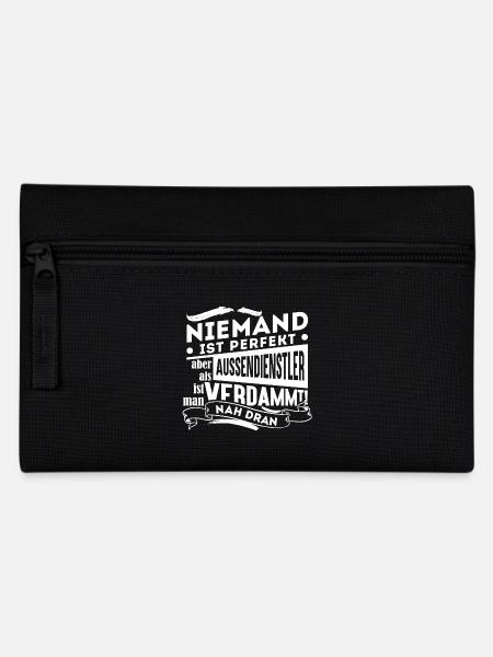 Aussendienstler - Niemand ist perfekt Geschenk - Federtasche - Schwarz