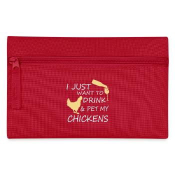 Pet my Chickens - Federtasche - Rot - Vorne