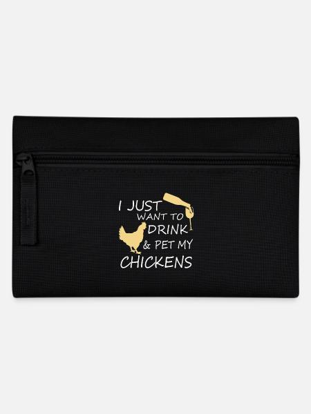 Pet my chickens - Pencil Case - black