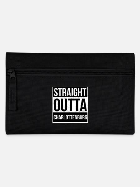 Straight Outta Charlottenburg! | Berlin Shirt - Federtasche - Schwarz