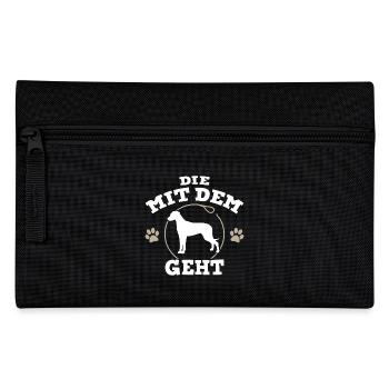 Die mit dem Rhodesian Ridgeback geht - Hund - Federtasche - Schwarz - Vorne