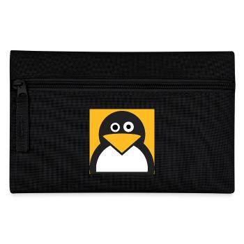 Linux Pinguin - Federtasche - Schwarz - Vorne