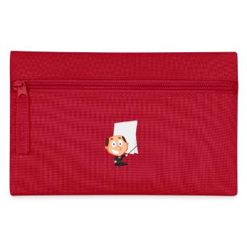 Lecturer uses flipchart, gift idea - Pencil Case - red - Front