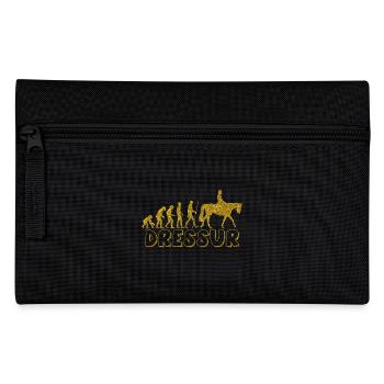 Evolution Dressur Golden Glitter Effekt - Federtasche - Schwarz - Vorne