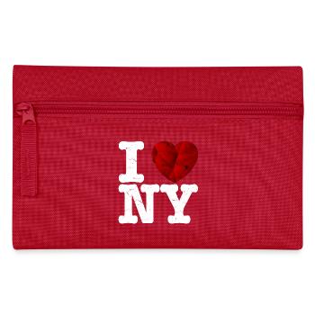 I love New york t shirt - geschenk herz lieben - Federtasche - Rot - Vorne