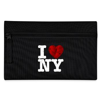 I love New York, t-shirt - coeur d'amour cadeau - Trousse - noir - Devant