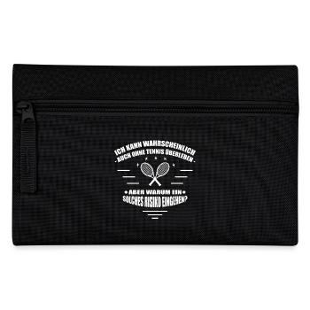 Tennis T-Shirt - Federtasche - Schwarz - Vorne