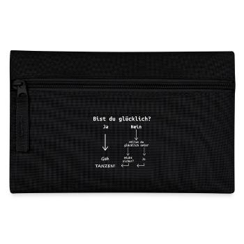 Glücklich Tanzen Dance Spruch Motto Geschenk - Federtasche - Schwarz - Vorne
