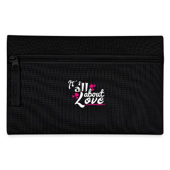 Valentinstag Februar Liebe Geschenkidee - Federtasche - Schwarz - Vorne