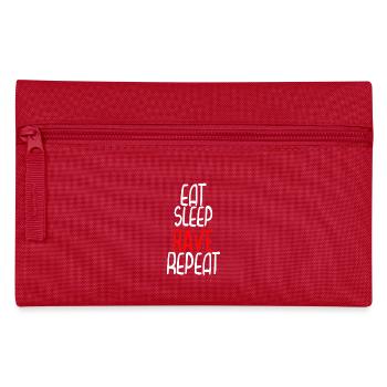 Eat Sleep rave repeat - Pencil Case - red - Front