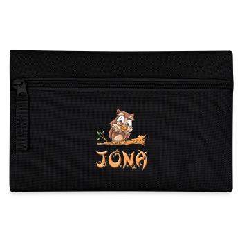 Eule Jona - Federtasche - Schwarz - Vorne