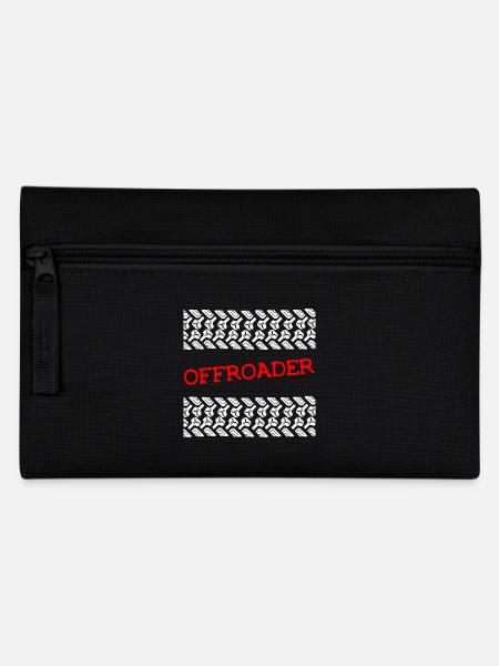 Offroader 4x4 Allrad Reifenspuren Geländewagen - Federtasche - Schwarz
