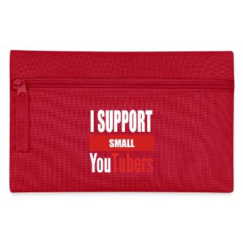 Ich unterstütze kleine Youtubers WHT PNG - Federtasche - Rot - Vorne