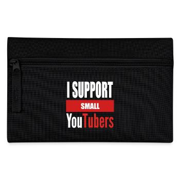 Ich unterstütze kleine Youtubers WHT PNG - Federtasche - Schwarz - Vorne