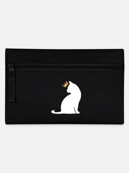 Krone Katze - Federtasche - Schwarz