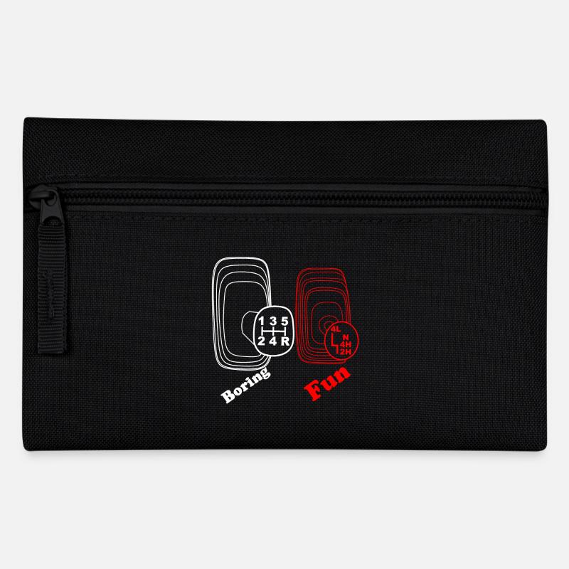 Boring fun gears 4WD 4x4 4WD - Pencil Case - black