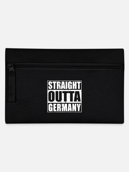 Shop Straight Outta Germany Design - Federtasche - Schwarz