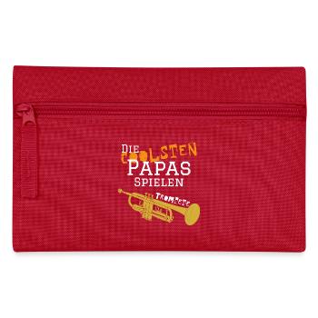 Die coolsten Papa spielen Trompete - Federtasche - Rot - Vorne