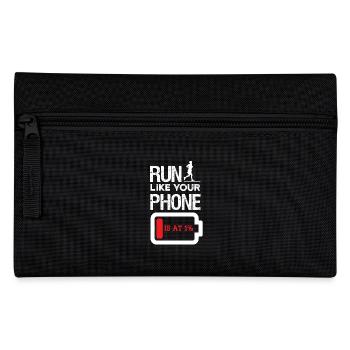 Go jogging like your phone's battery low - Pencil Case - black - Front