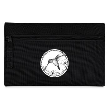 cercle de fleurs colibri - Trousse - noir - Devant
