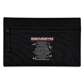 Segelflieger FAQ Geschenk - Federtasche - Schwarz - Vorne