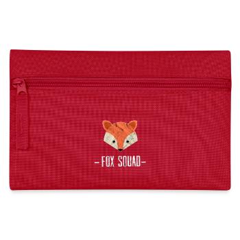 Fox Squad Logo Füchsin Waldbewohner Geschenk Idee - Federtasche - Rot - Vorne