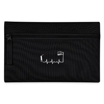 Heartbeats Basketball Love Sports T-shirt - Pencil Case - black - Front