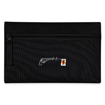Funny Heartbeats Love Gun Jokes - Pencil Case - black - Front