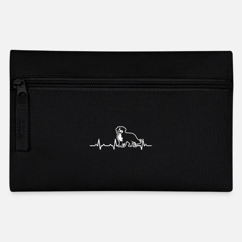Bouvier bernois Heartbeats cadeaux T-shirt - Trousse - noir