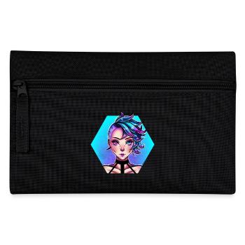blau Punk - Federtasche - Schwarz - Vorne