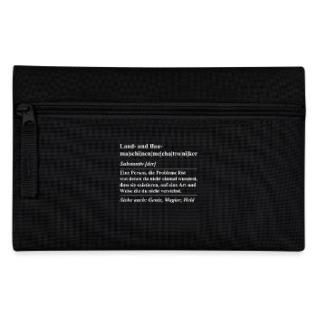 Land und Baumaschinenmechatroniker Definition Cool - Federtasche - Schwarz - Vorne