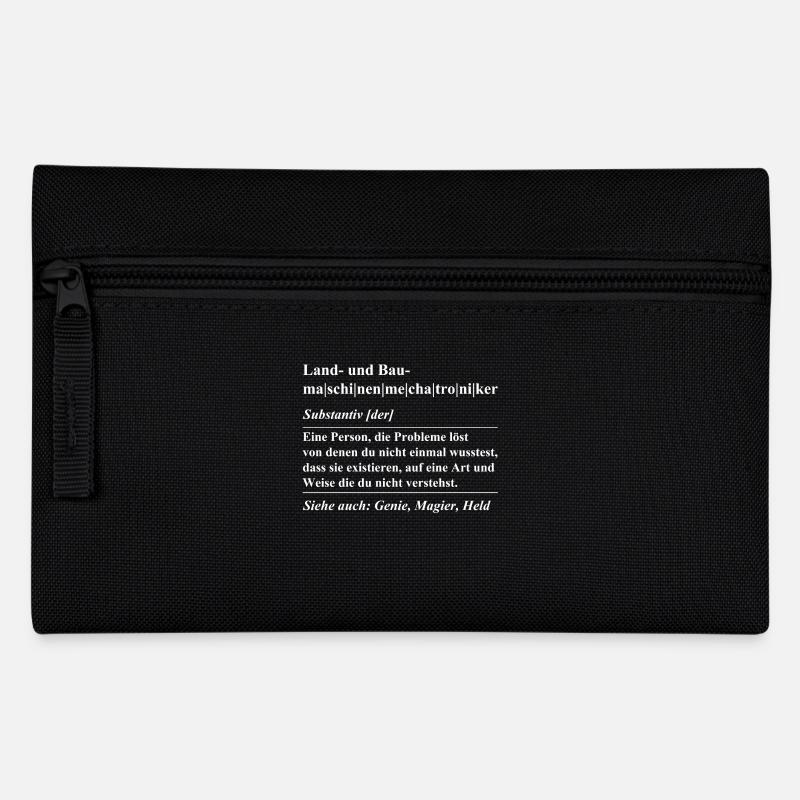 Land und Baumaschinenmechatroniker Definition Cool - Federtasche - Schwarz