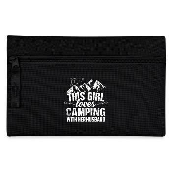 Camping Lover Girl Gift T-shirt - Federtasche - Schwarz - Vorne