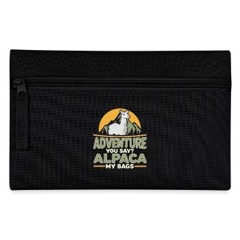 Adventure you say alpaca my bags travel shirt - Pencil Case - black - Front