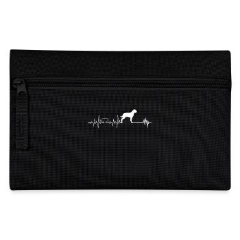 Heartbeat Rottweiler T-Shirt Gift Dogs Animals - Pencil Case - black - Front