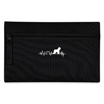 Heartbeat Irish Soft Coated Wheaten Terrier T-Shirt - Pencil Case - black - Front
