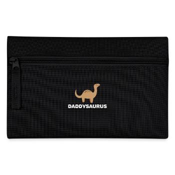 Daddysaurus drôle Dinosaur papa cadeau - Trousse - noir - Devant