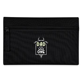 Dad of the Wild One Funny Baby Gift - Federtasche - Schwarz - Vorne