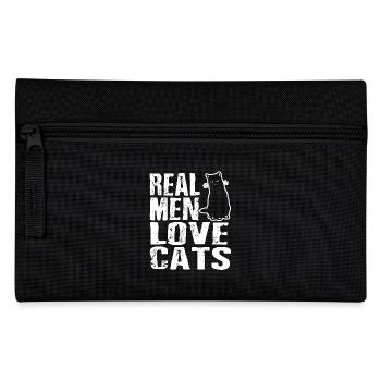 Real Men Loves Cats Male Cat lover gift - Federtasche - Schwarz - Vorne