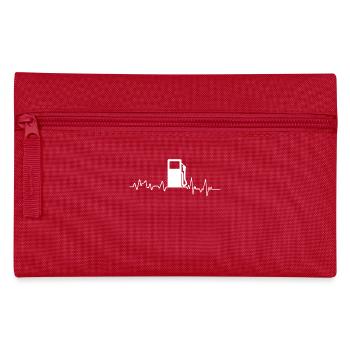 Heartbeat gas station T-shirt gas station attendant gift - Pencil Case - red - Front