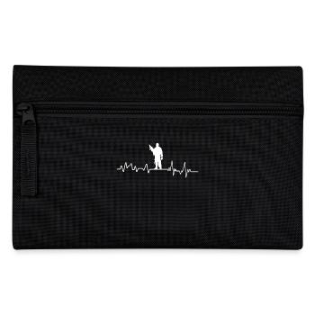 Heartbeat Soldat T-Shirt Geschenk Armee Bundeswehr - Federtasche - Schwarz - Vorne